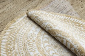 Dywany Łuszczów, Kusový koberec Napkin gold kruh, 160x160 (priemer) kruh, žltá, chodba / predsieň