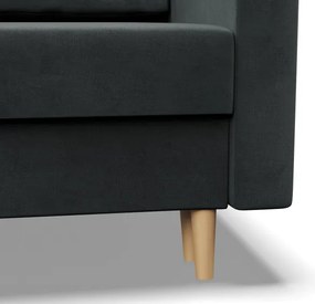 Sedacia súprava BLANK Elegant v tvare U tmavosivá