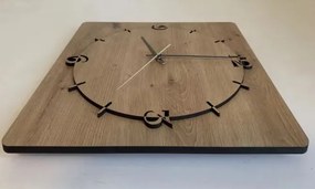 Drevené štvorcové hodiny Klasik