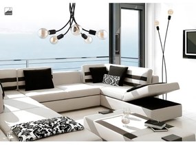 Jupiter 1640 - Luster na tyči LUCE 5xE27/60W/230V čierna