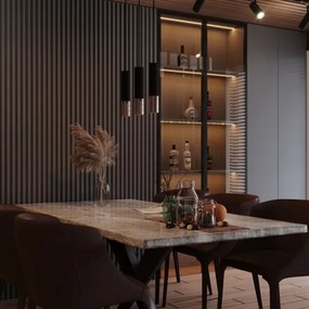 Sollux SL.0947 - Luster na lanku LOOPEZ 2xGU10/10W/230V čierna/meď