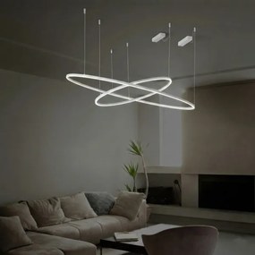 Ideal Lux - Závesné LED svietidlo na lane ORACLE SLIM LED/53W/230V 2700K priemer 90 cm biela