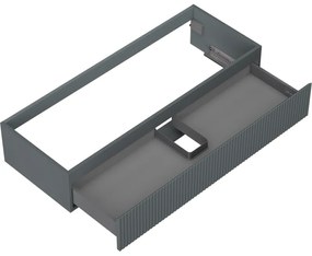 Mexen Rivel, kúpeľňová skrinka 120 cm, 1 zásuvka, drážkovaná, grafitová matná, 91A20-12023-1-BF66