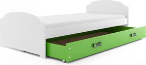 Posteľ LILI 200x90cm biela - zelená