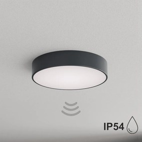 BRILAGI - Kúpeľňové stropné svietidlo s pohybovým senzorom CLARE 3xE27/24W/230V priemer 40 cm antracit IP54