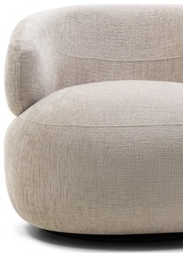 Otočné designové křeslo Rumble světle béžové
