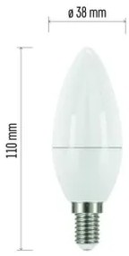 EMOS LED žiarovka Classic Candle, E14, 8W, teplá biela