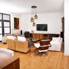 Toolight Toolight, stropné svietdlo 3xE27, APP1820-3CPR, čierna-hnedá, OSW-00621