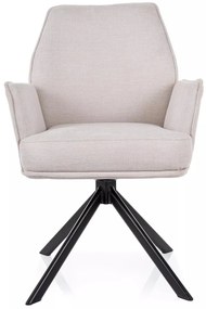 Otočné jídelní křeslo Hugo Brego světle béžové