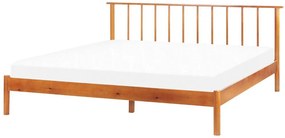Drevená posteľ 180 x 200 cm svetlé drevo BARRET II Beliani