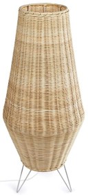 Stojacia lampa v prírodnej farbe s ratanovým tienidlom (výška 70 cm) Kamaria - Kave Home
