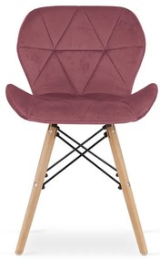 Set dvoch jedálenských stoličiek LAGO tmavo ružové (2ks)