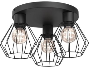 Bodové svietidlo LETI 3xE27/15W/230V čierna