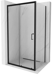 Mexen Apia sprchová kabína, posuvné dvere 115 x 80 cm, transparentnéné, čierna - 840-115-080-70-00