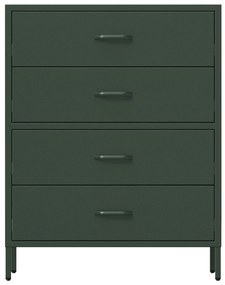 Komoda CARLA, 800 x 1015 x 400 mm, Modern: fľaškovo zelená farba