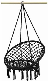 Závesné hojdacie kreslo LUNA - čierne