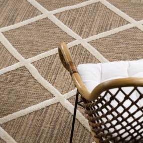 Dywany Łuszczów, Kusový koberec Spark 0708A beige/cream, 140x190, béžová, chodba / predsieň