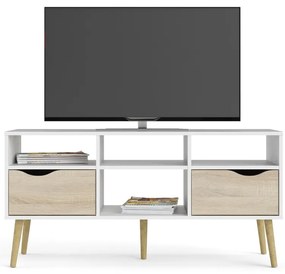 Biely TV stolík Tvilum Oslo, 117 x 57 cm