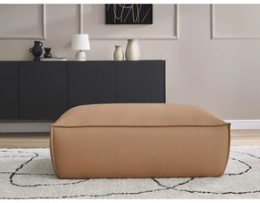 Hnedá podnožka z imitácie kože Boheme – Bobochic Paris