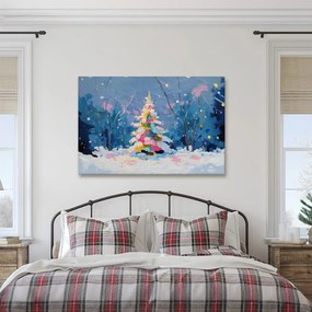 Obraz vianočný strom v zimnej krajine