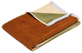 Hnedý froté bavlnený uterák 50x100 cm Block – Hübsch