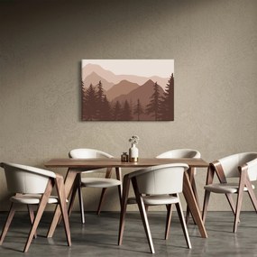 Obraz - Hnedé pohorie N⁰2 (90x60 cm)