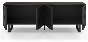 Čierny TV stolík 161x55x35 cm Peta – Marckeric