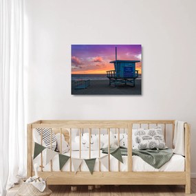 Sklenený obraz z pláže Santa Monica (70x50 cm)