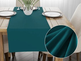 Biante Zamatový behúň na stôl Velvet Prémium SVP-025 Petrolejový 35x140 cm