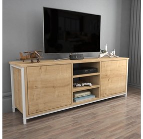 TV stolík Otosello (biela + dub). Vlastná spoľahlivá doprava až k Vám domov. 1107343