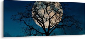 Obraz stromu so splnom (120x50 cm)