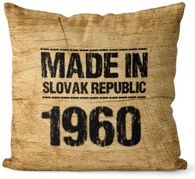 Vankúš Made In + rok (Veľkosť: 40 x 40 cm, rok: 1960)