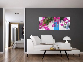 Obraz - Tradičný grécky dom (120x50 cm)