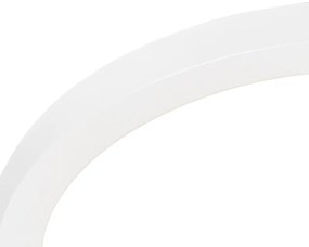 Sada 6 zapustených alebo povrchových bodových svetiel biela 30 cm vrátane LED 3-krokového stmievania do tepla - Trans