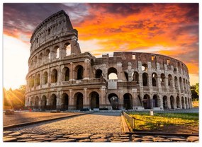Sklenený obraz - Koloseum v Ríme (70x50 cm)