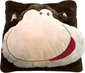 AKCIA Detský vankúš CUDDLI FRIENDS 70x70 cm plyšový - viac farieb II. akosť Farba: Modrá