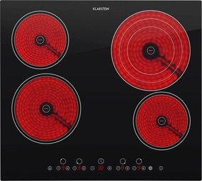 Klarstein Virtuosa, vstavaná varná doska, 6500 W, 4 zóny, 59 x 52 cm, sklokeramika