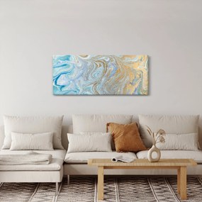 Obraz - Modrý mramor (120x50 cm)