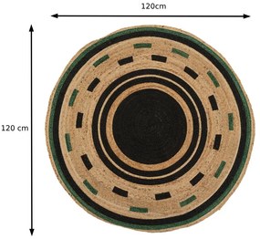 ATMOSPHERA Koberec Malakite, (fi) 120 cm, béžová/čierna/zelená