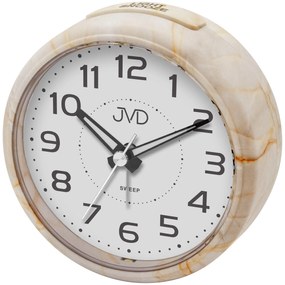 Analógový budík JVD SRP006.2 – tichý chod sweep, postupné zvonenie, 10 cm
