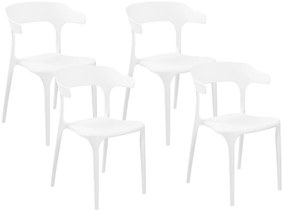 Sada 4 jedálenských stoličiek biela GUBBIO Beliani