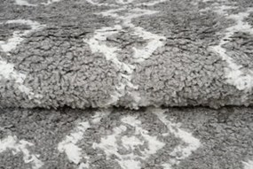 TA Koberec G940B TMAVO ŠEDÁ/KRÉMOVÁ BOHO Rozmer: 80x250 cm