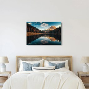 Obraz - Alpy, Taliansko, Dolomity, Lago Antorno (90x60 cm)