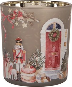Sklenený svícen na čajovú sviečku Louskáček Louskáček - Ø 7*8 cm