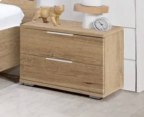 Nočný stolík Easy Plus, 2 zásuvky, dub doskový