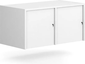 Nadstavba pre skrine FRAME, 2x dvere, 872 x 450 x 427 mm, cylindrický zámok, biela