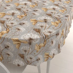 Biante Bavlnený oválny obrus Sandra SA-517 Jesenné púpavy na sivom 60x100 cm