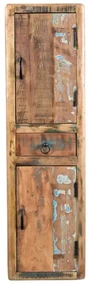 furniture-nabytek.cz - Masívna kúpeľňová skrinka Kalkata z recyklovaného dreva, lakovaná, viacfarebná – 35×35×125 cm