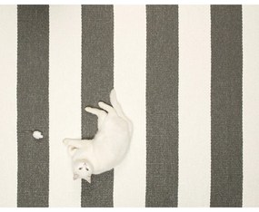 Antracitovo-krémový vnútorný a vonkajší behúň 70x150 cm Bob Charcoal Linen – Pappelina