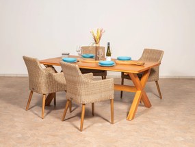 Velt Faro ratanová stolová súprava 1+6